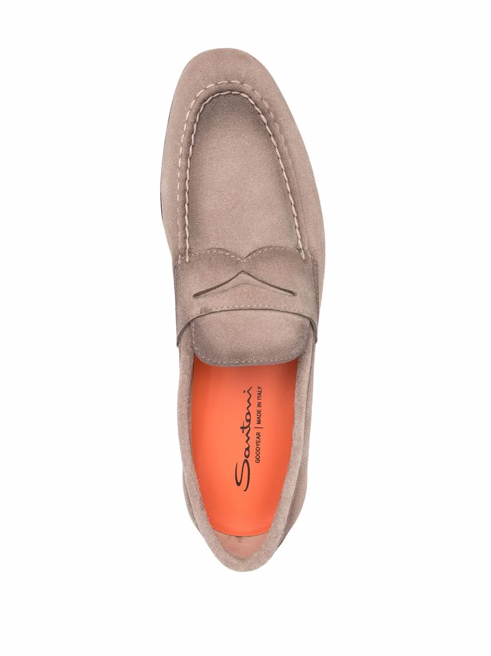Пенни-лоферы с декоративной строчкой Santoni, нейтральный — фото 4