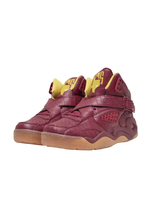 Кроссовки высокие Rogue x pimp c ugk high top trainers Patrick Ewing, велосипедный красный с резиновой подошвой — фото 2
