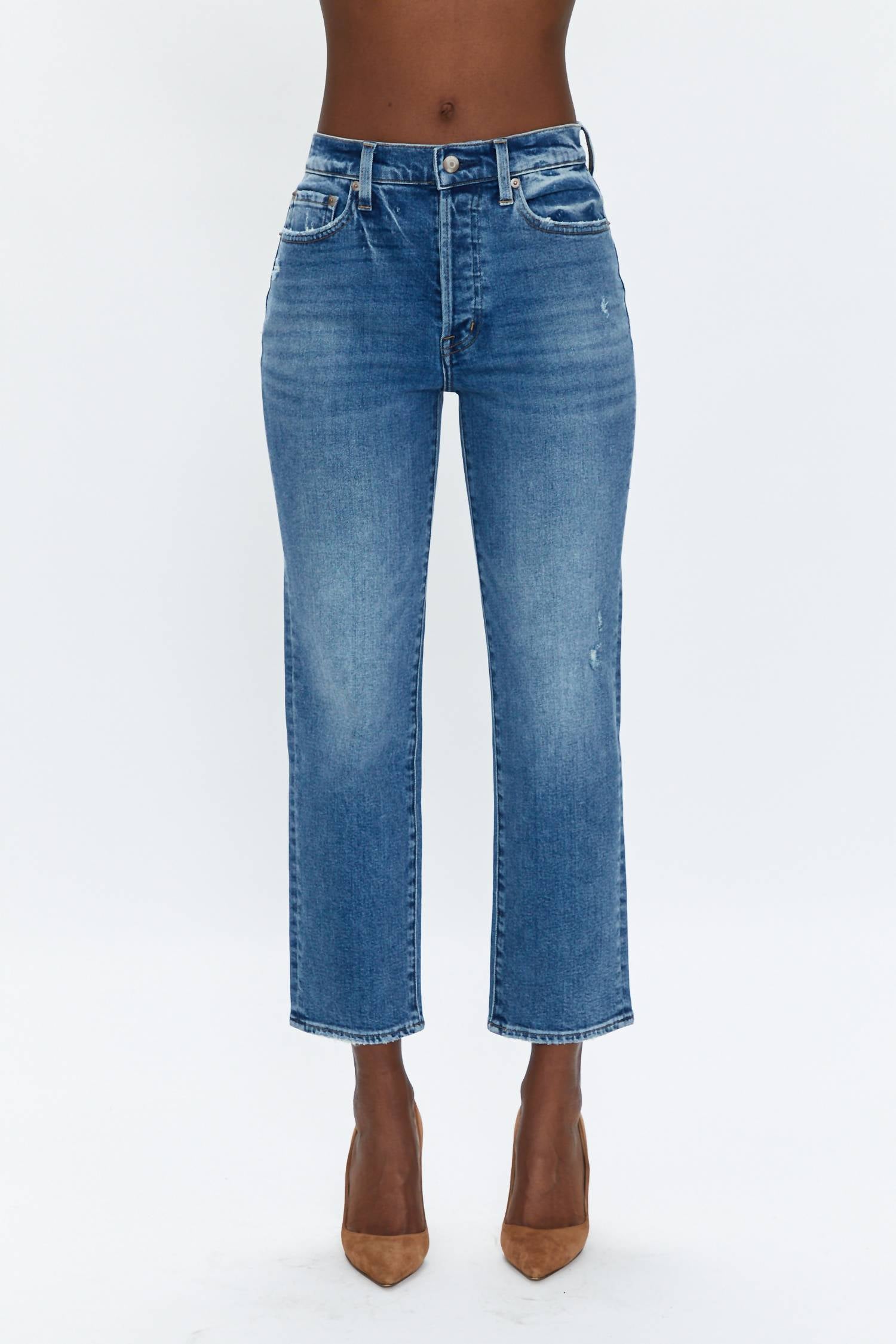 

Джинсы Charlie High Rise Straight Ankle Jeans в винтажном стиле Westminster PISTOLA, цвет westminster vintage