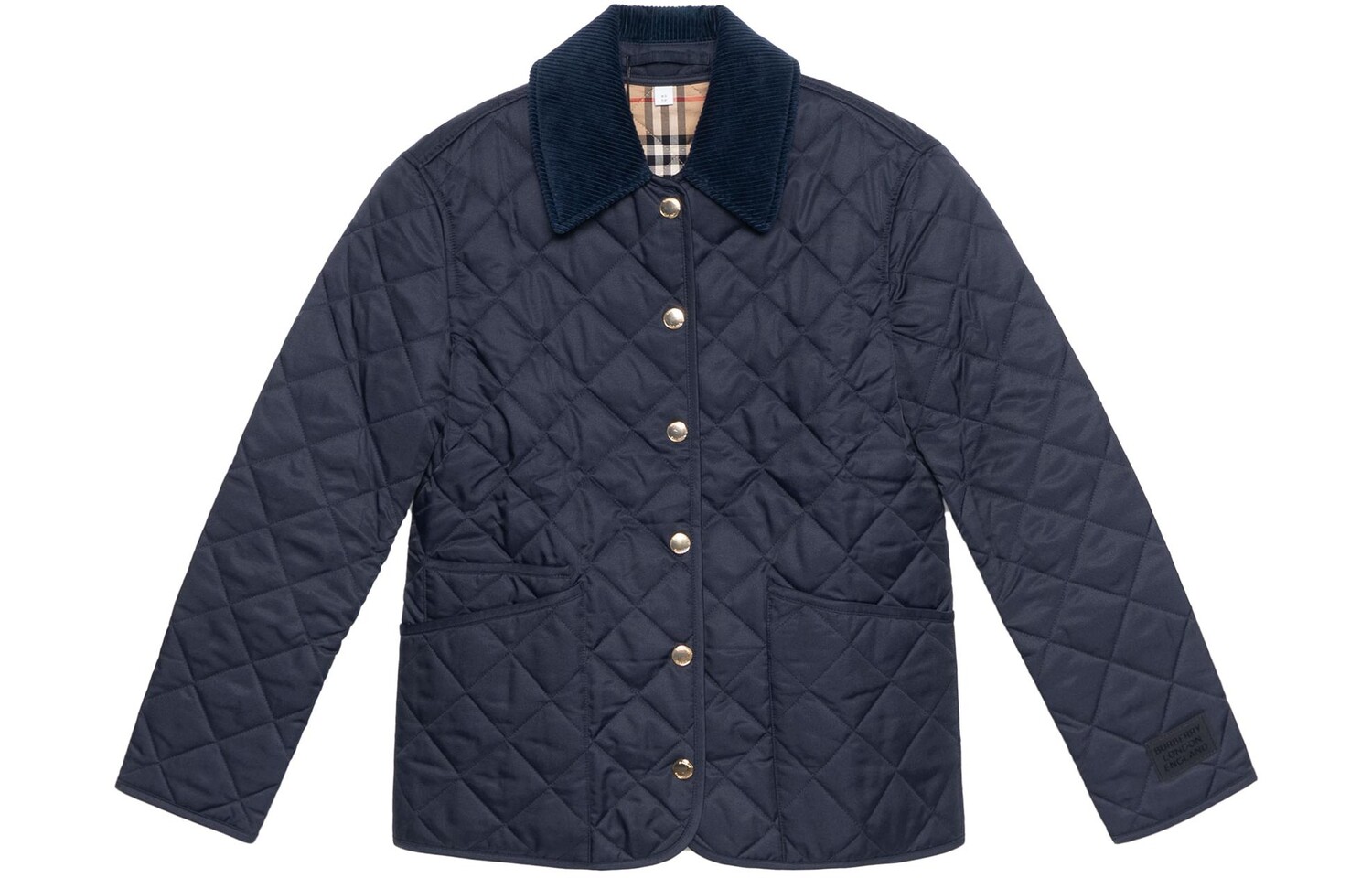 

Куртка женская Burberry с мягким воротником, темно-синий