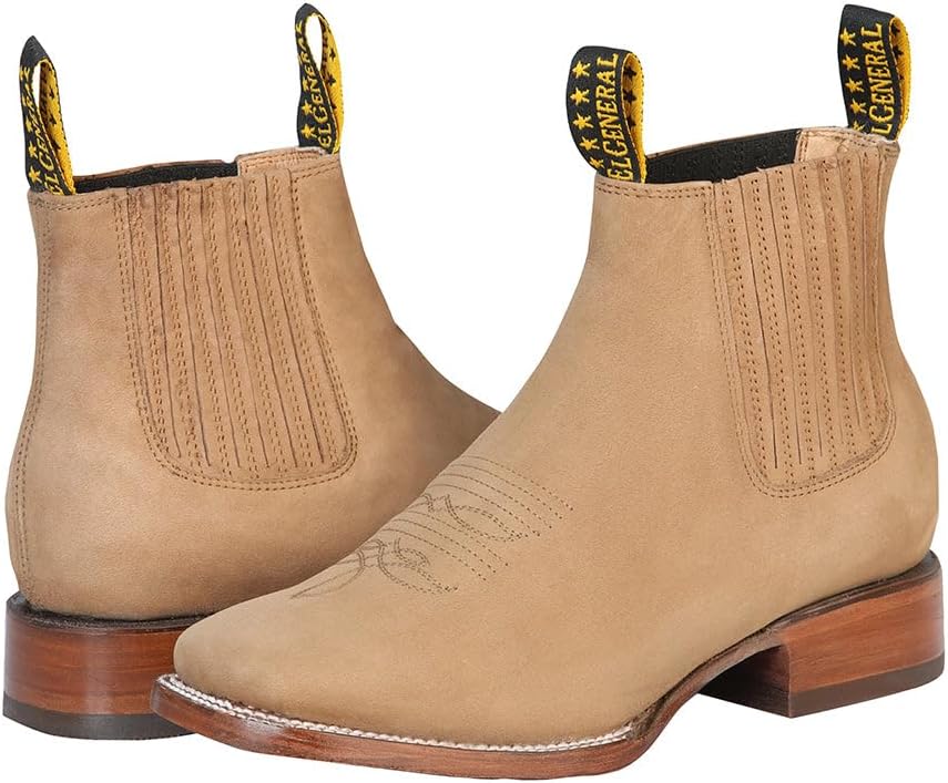 

Ботильоны с квадратным носком - нубук песочного цвета Generic, песочный