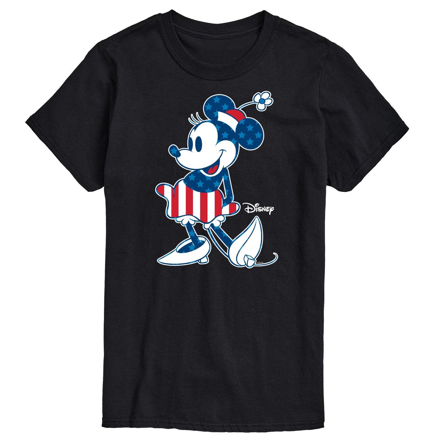 

Футболка с большим и высоким флагом Disney's Minnie Mouse, Black License, черный