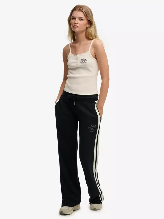 Спортивные брюки Athletic Essentials Stripe Flare Joggers, цвет Eclipse Navy Superdry