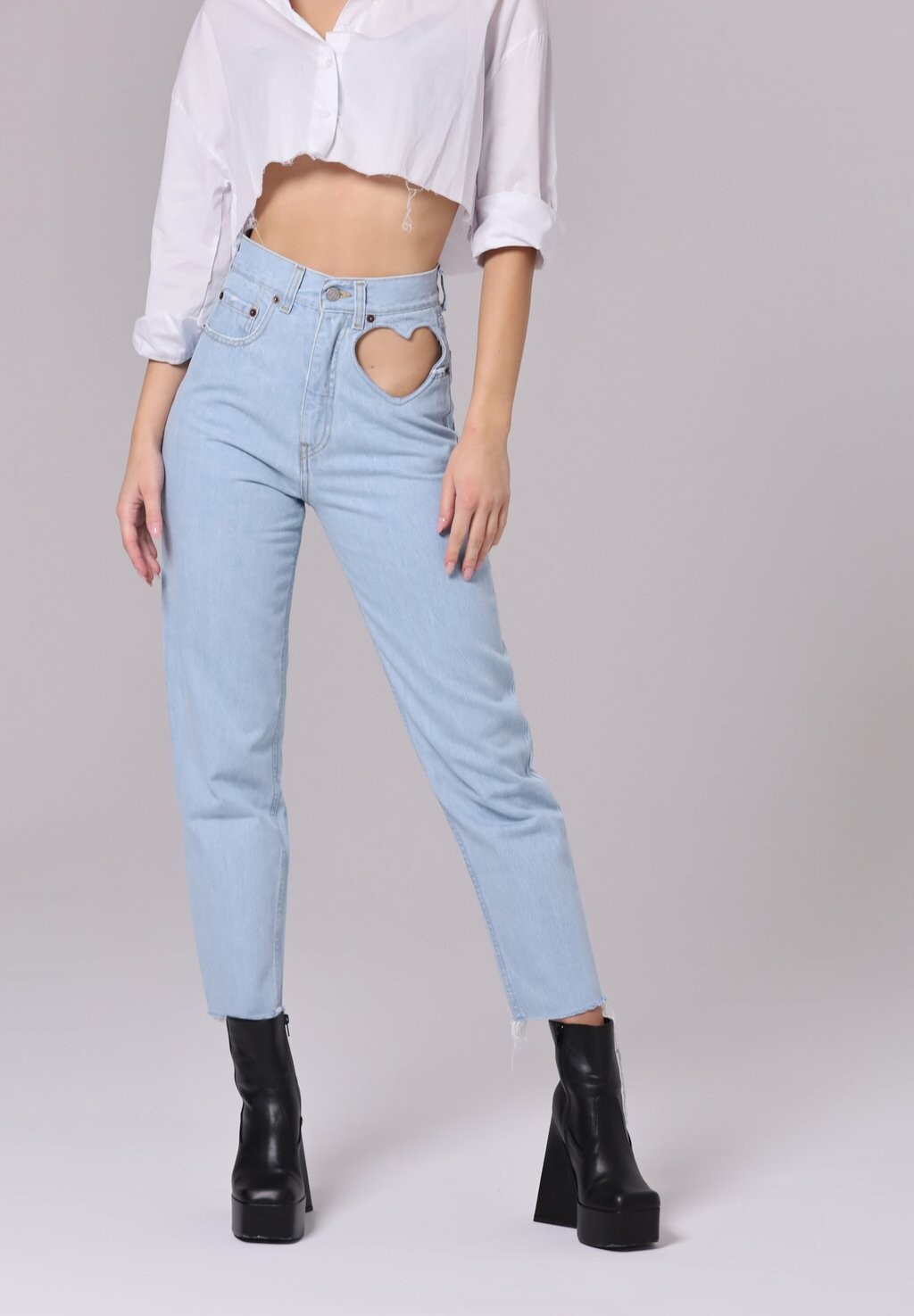 

Джинсы-сигареты Beso #GISAR, цвет light blue denim