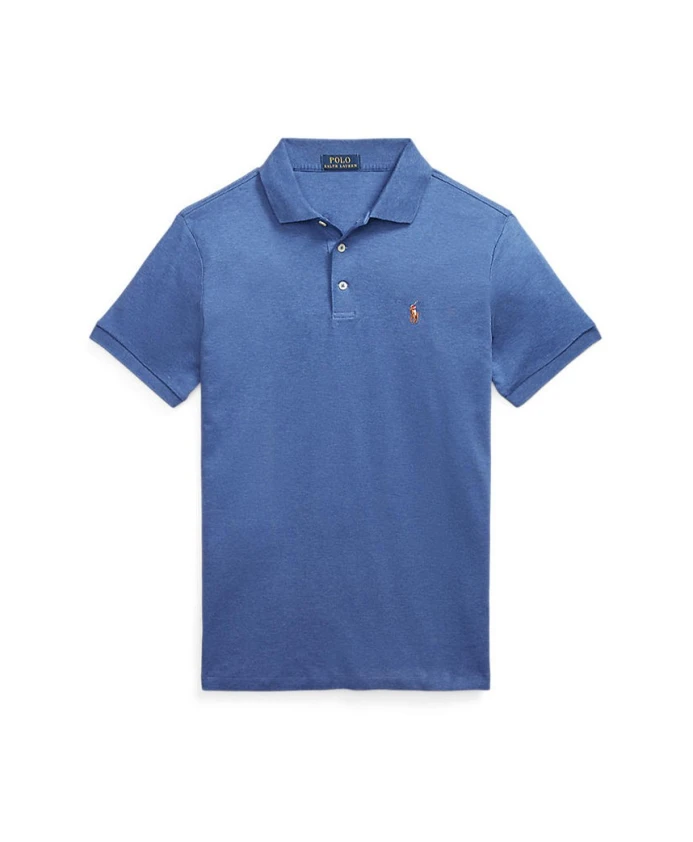 

Синяя рубашка-поло с вышитым логотипом. Polo Ralph Lauren, синий