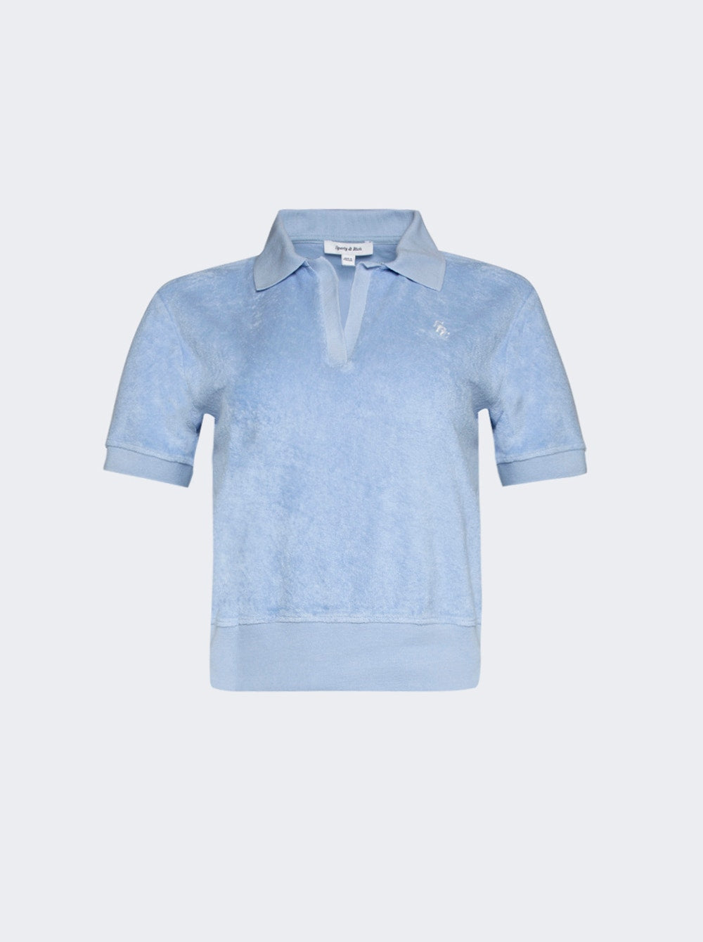 

Махровое поло с коротким рукавом Sporty & Rich, цвет washed hydrangea and white