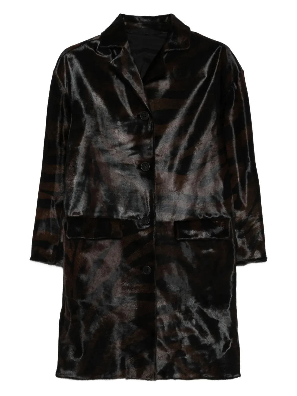 

Шуба из овчины на пуговицах Salvatore Santoro, черный