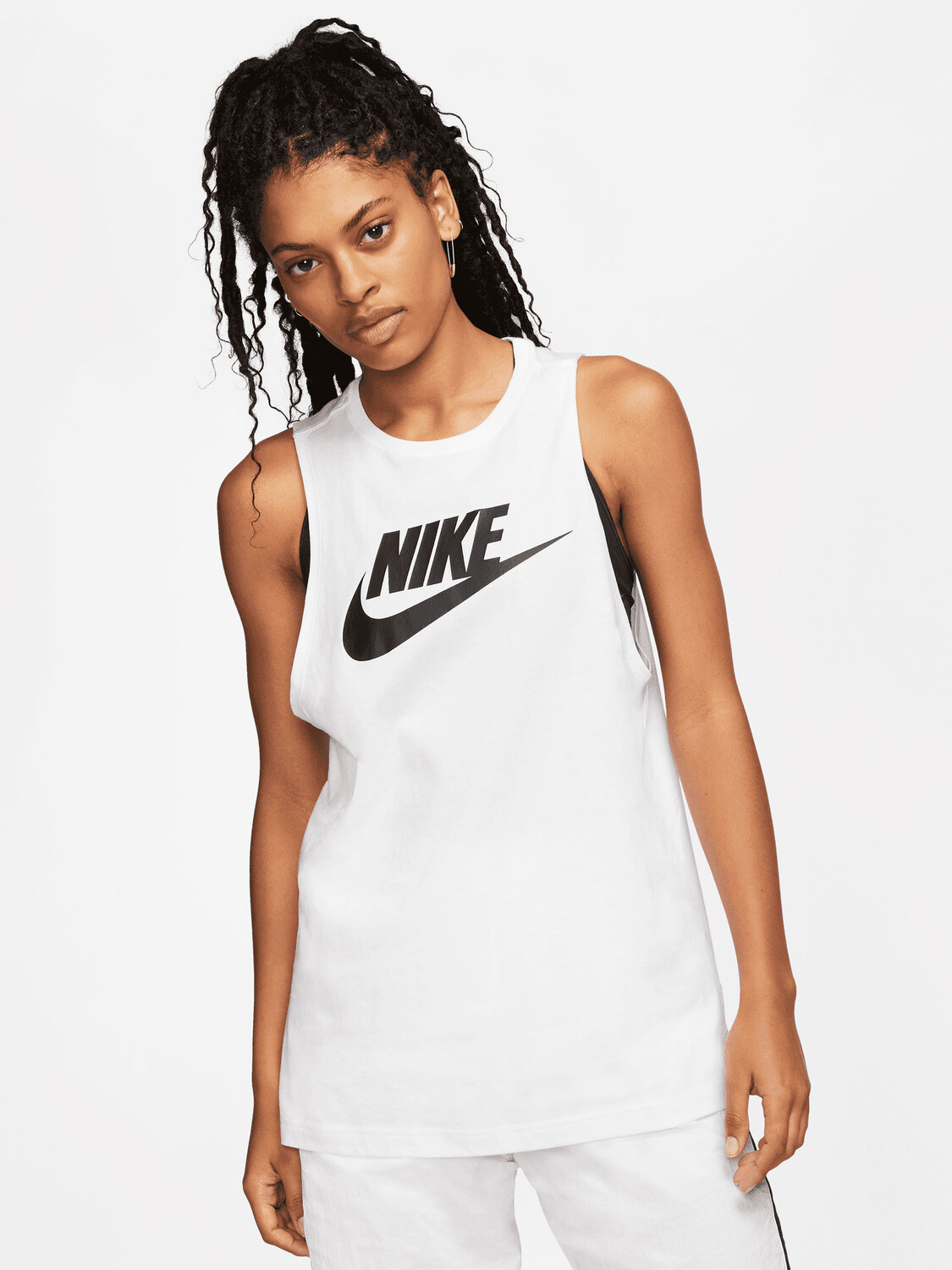 

Майка Nike W NSW MSCL FUTURA NEW, белый