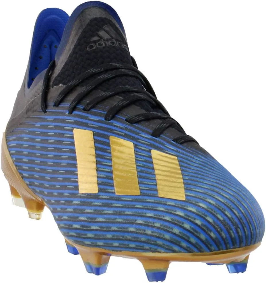 Мужские футбольные бутсы Adidas Nemeziz 19.1 для твердого грунта, черный/металлик/синий