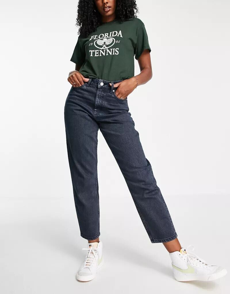 

Сине-черные джинсы с завышенной талией Miss Selfridge Mom