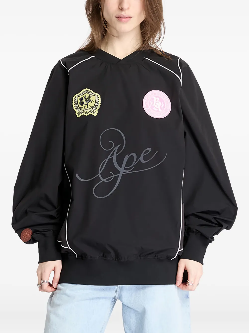 

Пуловер с несколькими заплатками A BATHING APE, черный