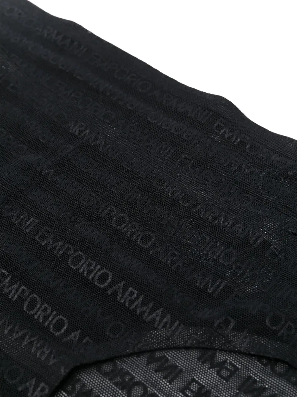 Комплект из двух трусов-брифов с жаккардовым логотипом EMPORIO ARMANI, черный — фото 4