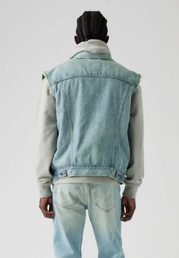 Жилет-безрукавка Levi'S, модель Relaxed trucker vest waistcoat, цвет кентукки блю — фото 3
