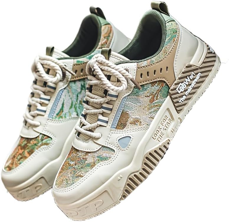 

Мужские скейтбордистские кроссовки Clolinde с принтом в виде букв алфавита, зеленый