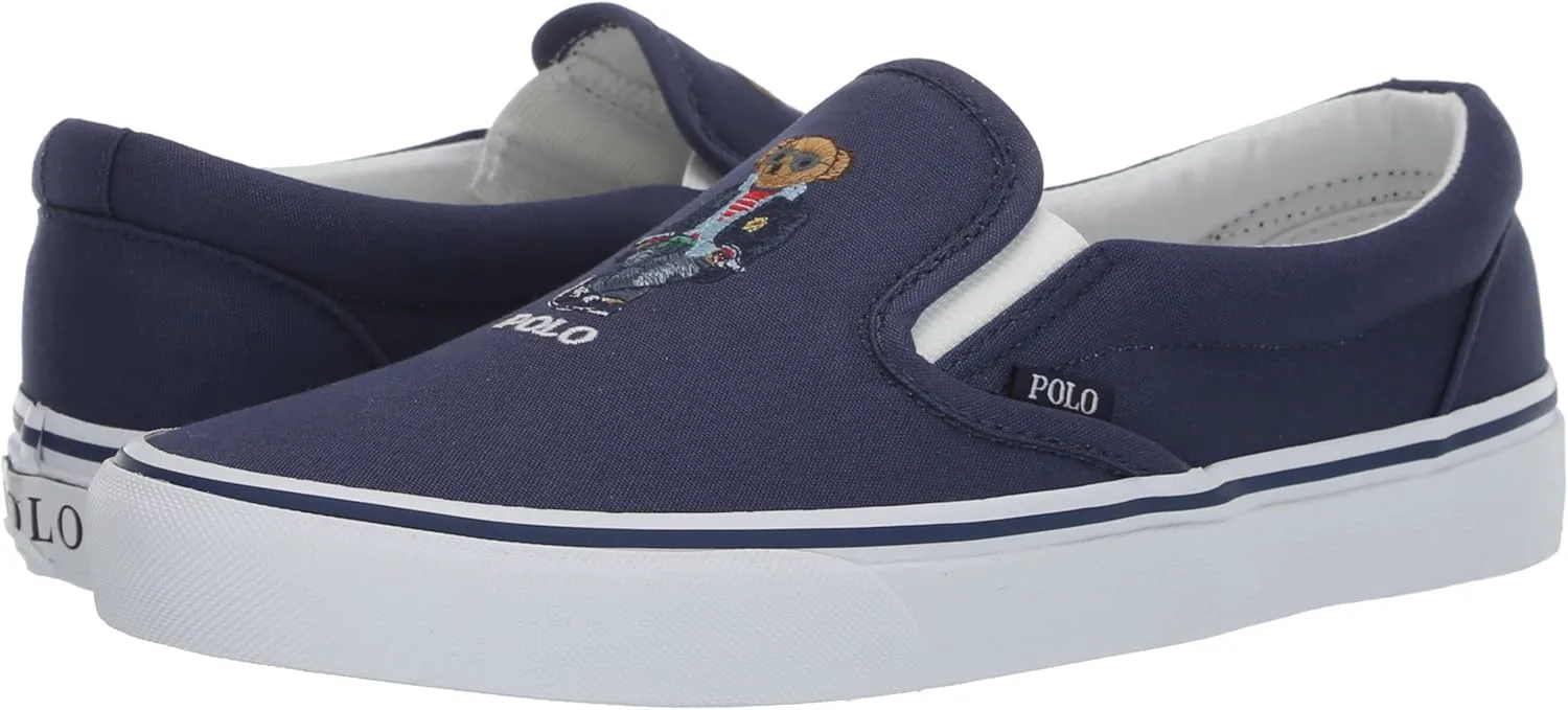 Кеды POLO RALPH LAUREN Keaton с медведем Polo из канвы, темно-синий — фото 4