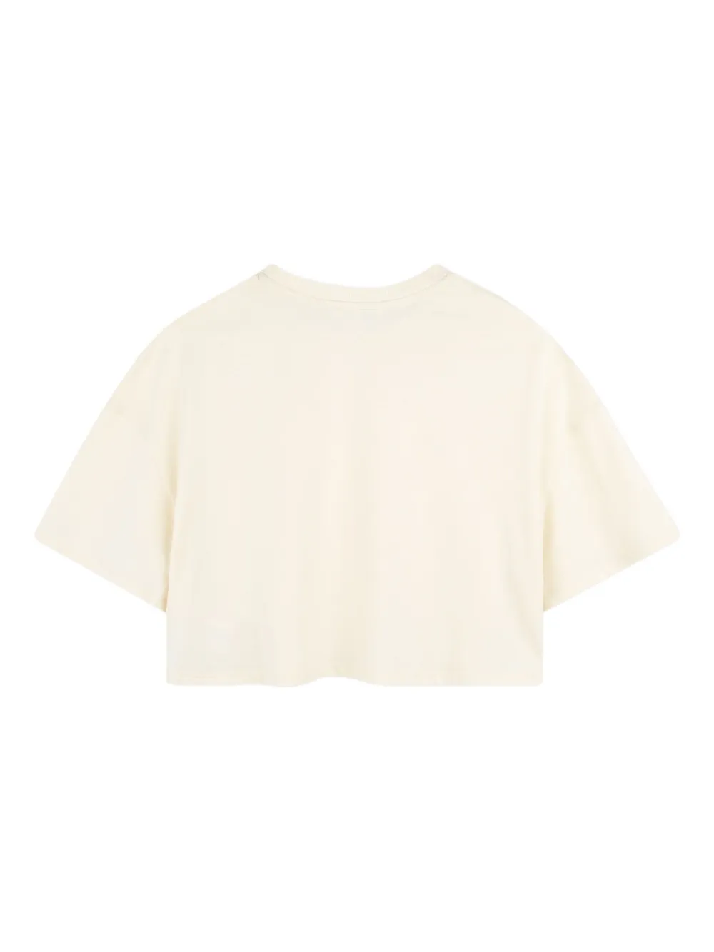 Укороченная футболка с тисненым логотипом Chloé Kids, нейтральный — фото 2
