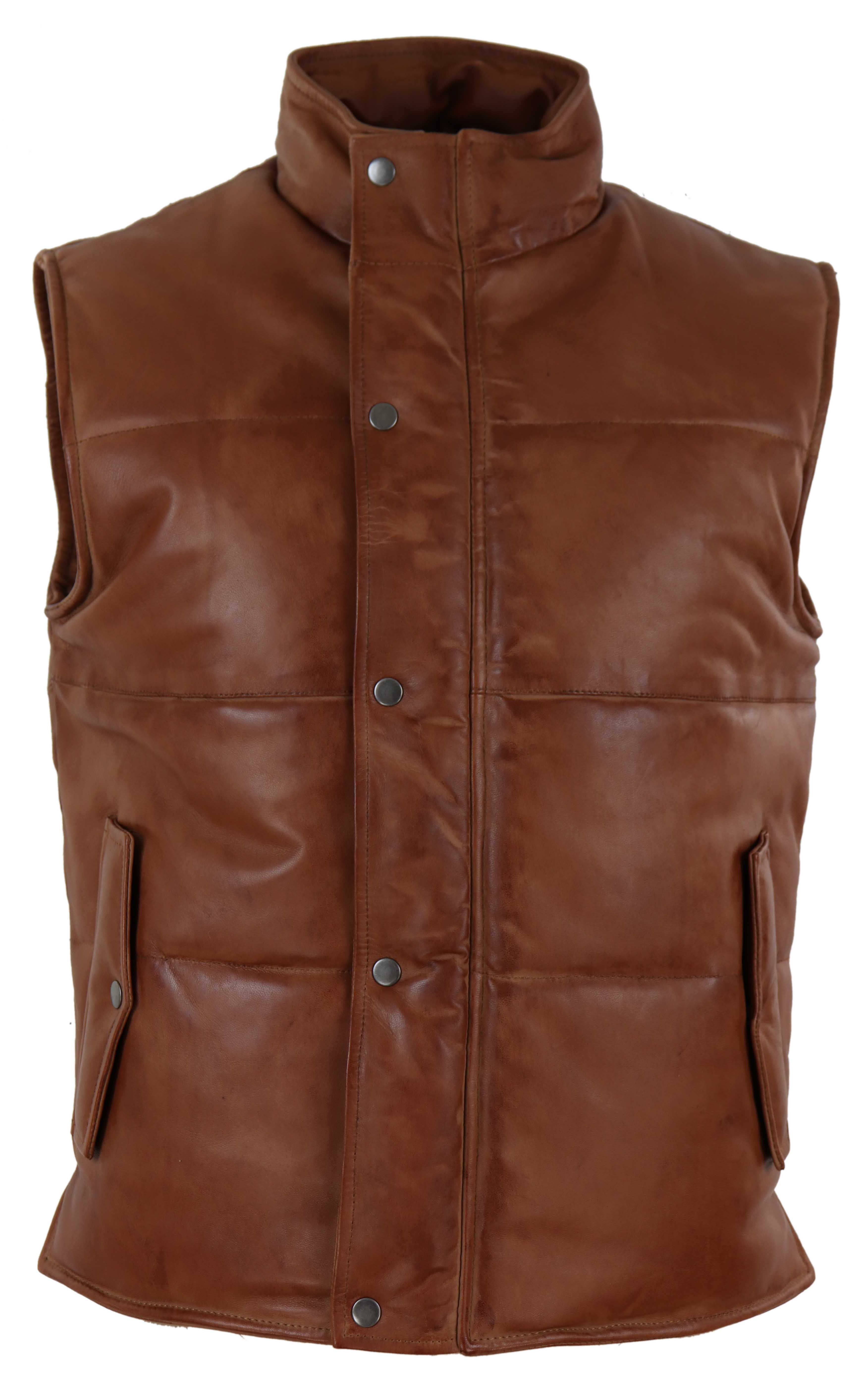 

Кожаный жилет Gilet Puffer Warm Casual TruClothing, цвет tan