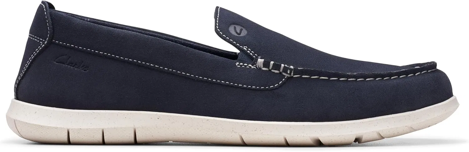 Туфли лоферы Clarks Flexway Step, синий замша — фото 2