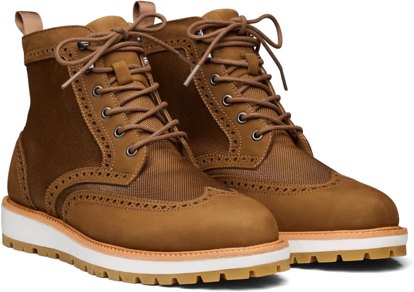 Мужские ботинки SWIMS Vigo Wingtip Brogue, роскошная водоотталкивающая кожа и нейлон — фото 3