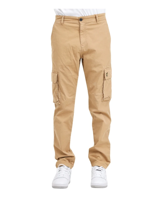 

Брюки с нашивкой логотипом Lyle & Scott, бежевый