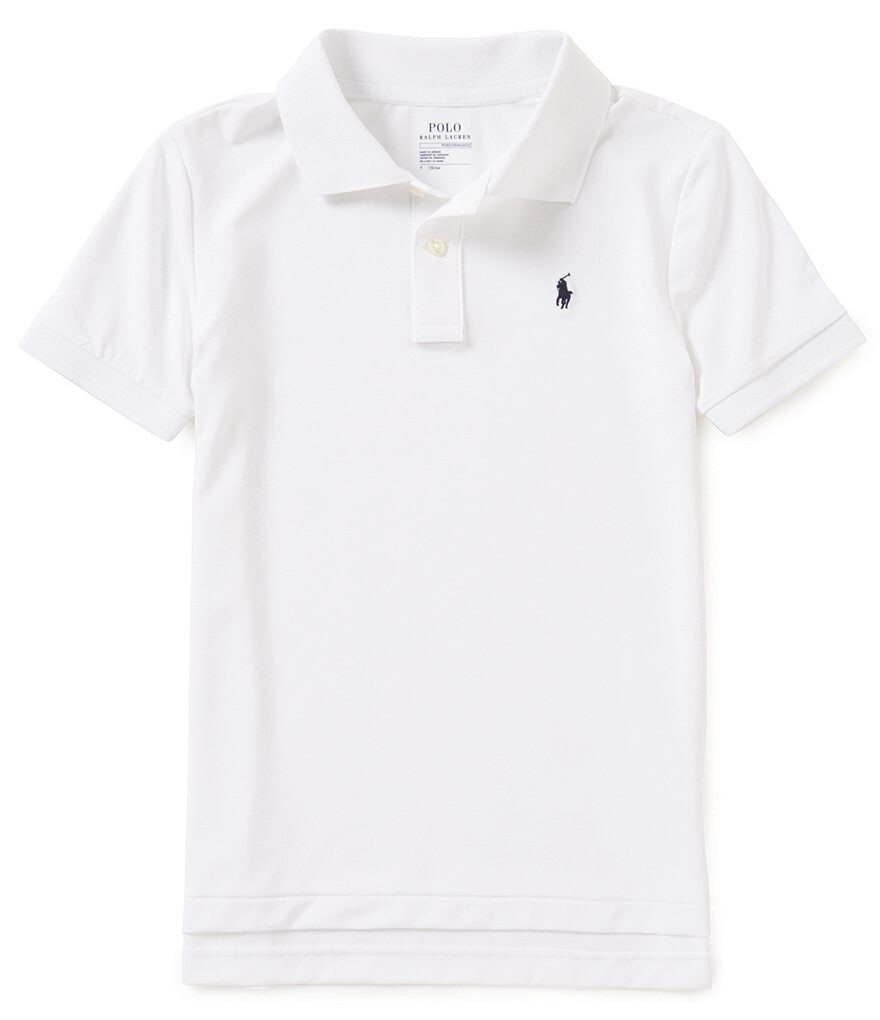 

Рубашка-поло с короткими рукавами Polo Ralph Lauren Little Boys 2T-7, белый