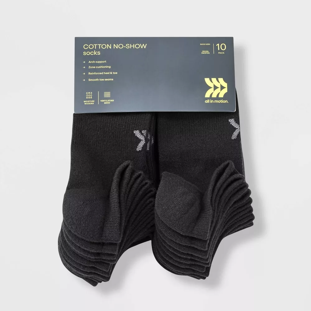 

Женские мягкие носки Active 10pk Athletic No Show - All In Motion