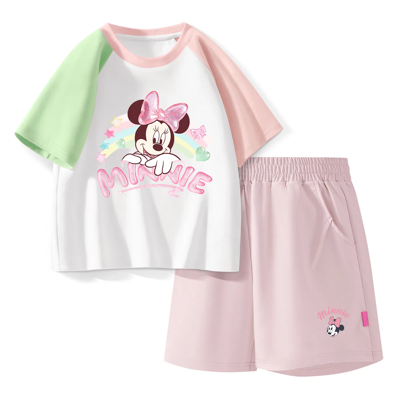 Детский спортивный костюм Casual Sportswear 2 Piece Set Disney, Dishonest K Pink Purple+Dishonest K_Bottom Right Mist White — фото 3