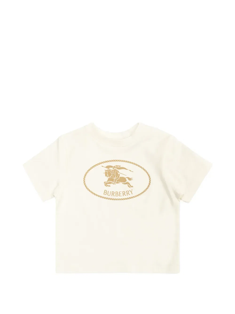Футболка с логотипом Burberry Kids, нейтральный