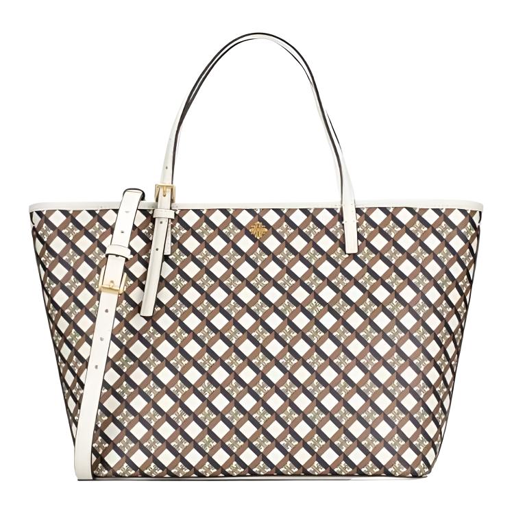 

TORY BURCH Пледовая сумка-шоппер, шоппинг-сумка, женская сумка мультиколор
