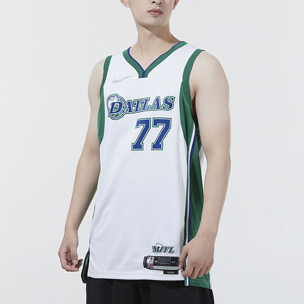 Майка Nike NBA Doncic Mavericks 75 Anniversary City limited SW Fan Edition Basketball Sports Jersey Vest White, белый — фото 4