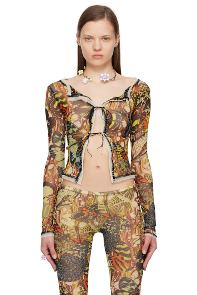 

Кардиган с желтыми бабочками Jean Paul Gaultier