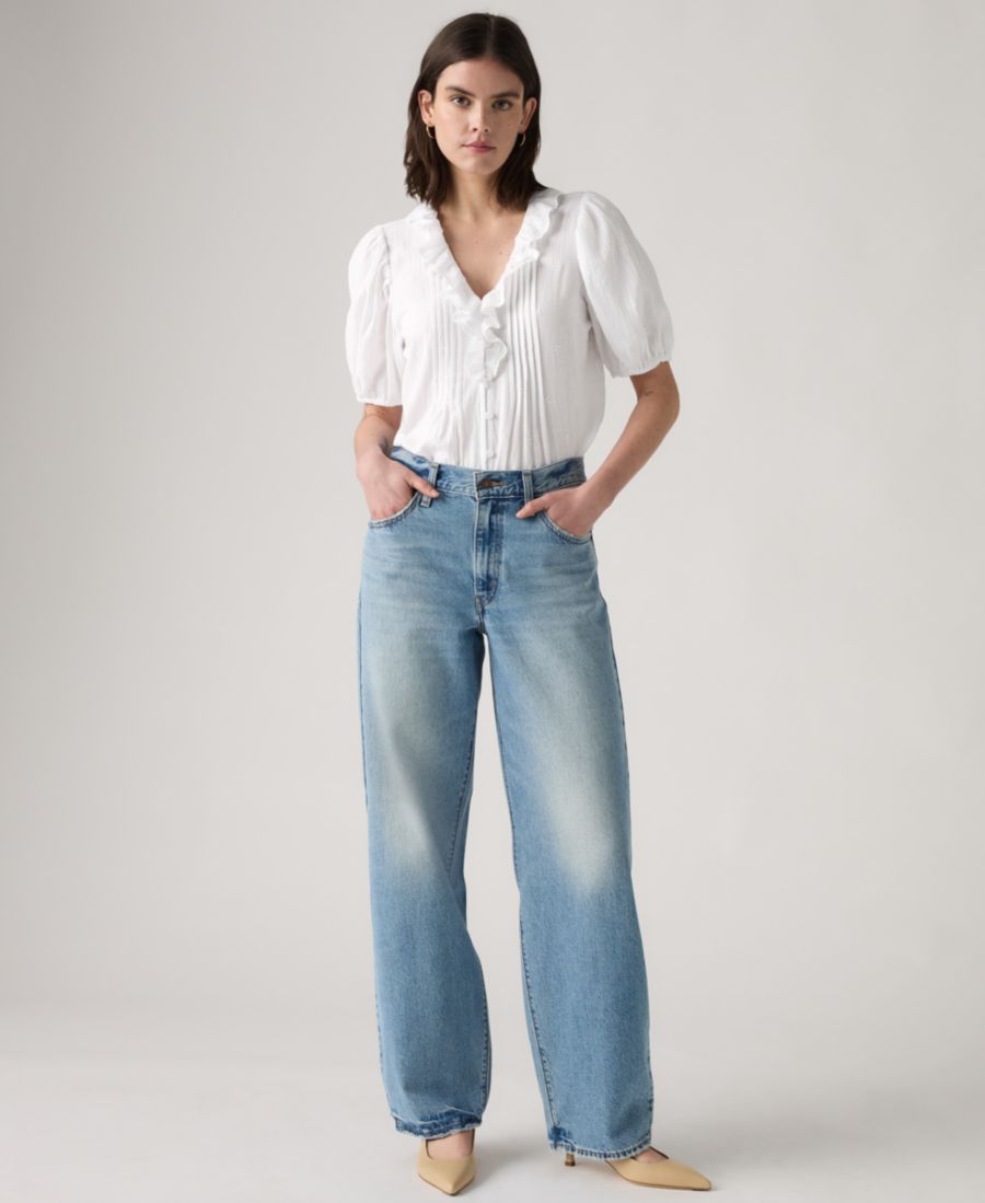 Женские джинсы средней посадки, свободные, в стиле "папины джинсы" Levi's, Easy Days — фото 3