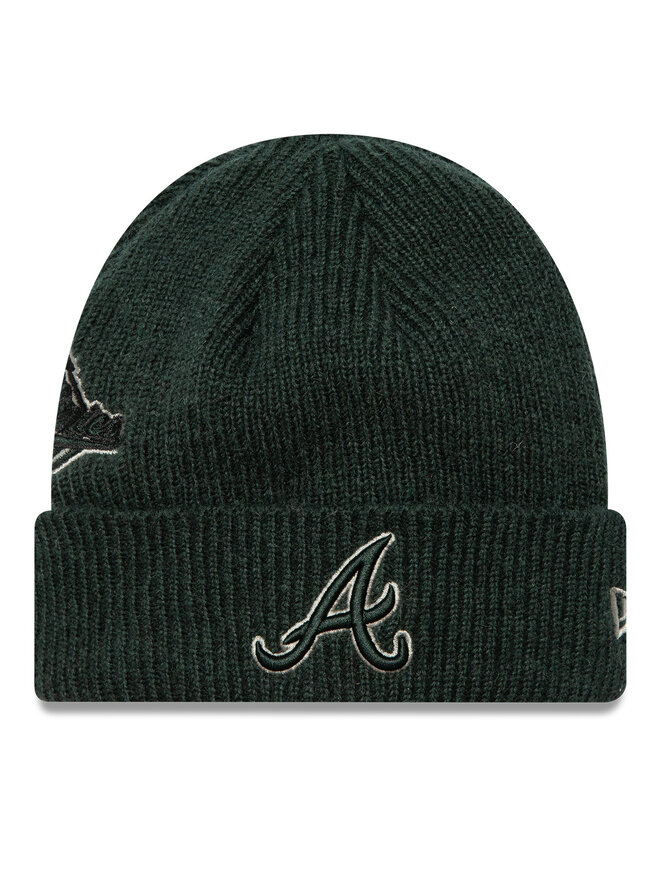 

Зимняя шапка New Era Atlanta Braves World Series Patch Cuff Knit Beanie 60580730, зеленый