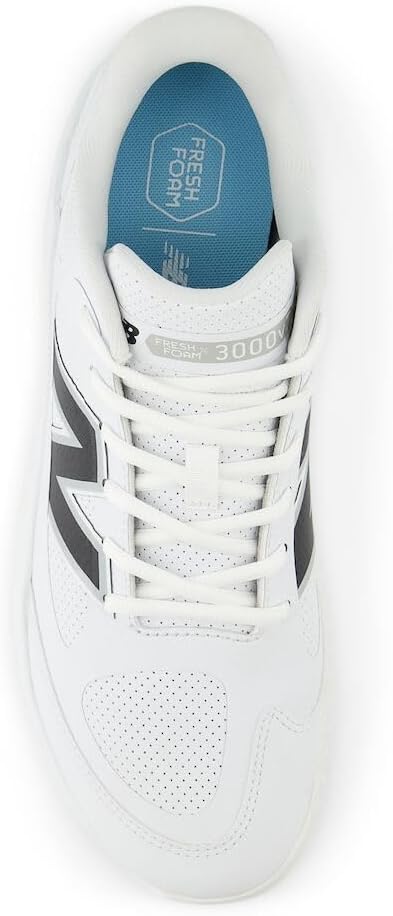 Мужские бейсбольные кроссовки New Balance Fresh Foam 3000 V7 Turf-Trainer, белый/черный — фото 4