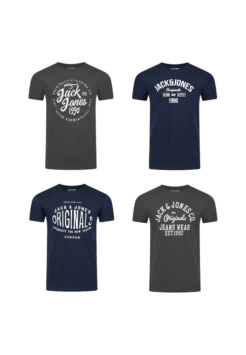 

ФУТБОЛКА С ПРИНТОМ 4 Pack Jack & Jones, JJLINO Футболка с принтом упаковка