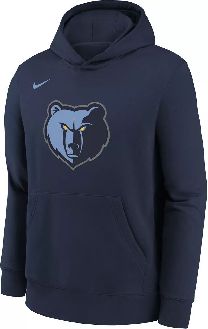 

Темно-синяя флисовая толстовка с логотипом Nike Youth Memphis Grizzlies Club