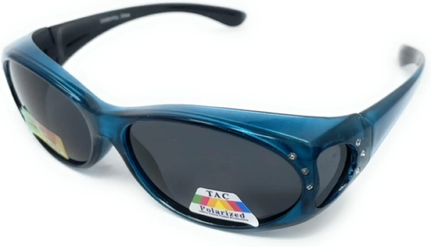 

2 пары женских поляризованных солнцезащитных очков с прямоугольной оправой и заушниками в форме сердца, украшенных стразами, диаметр дужек 60 мм MyUV, Brown & Blue