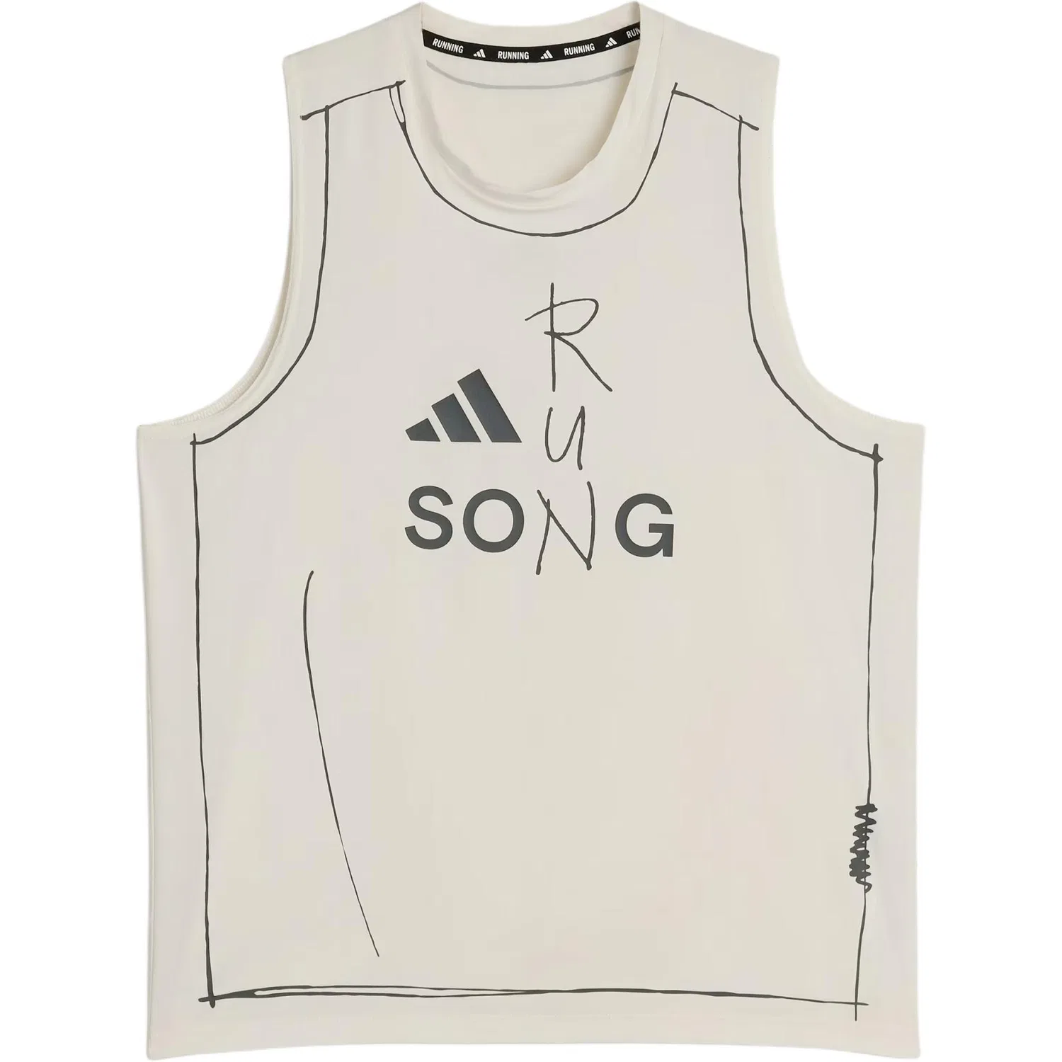 Женский топ для бега SFTM Running Tank Top Adidas, White/Black