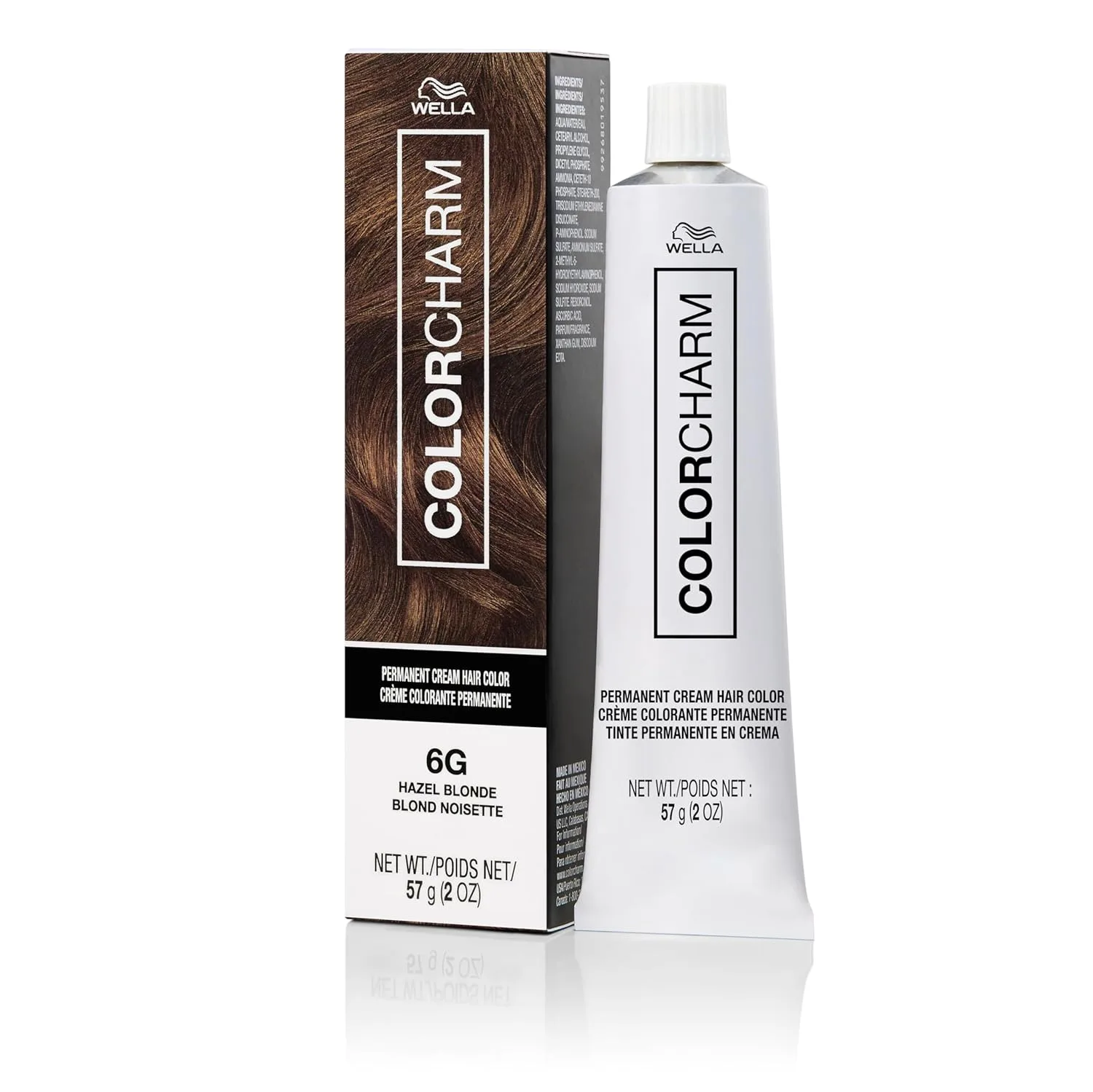 COLORCHARM Permanent Cream Hair Dye, оттенки Medium to Golden Caramel, Cool Natural, Brunette, 100% покрытие седины, веган, без фталатов и парабенов, 57 г, 6G Hazel Blonde