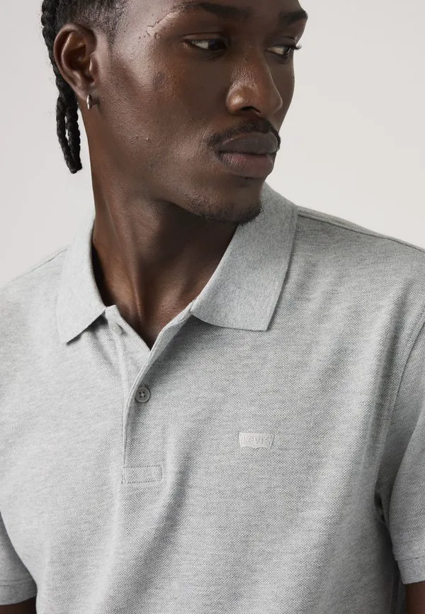 Оригинальная поло-рубашка в полоску "мишка". Levi'S, Mid Tone Grey Heather - Grey — фото 4