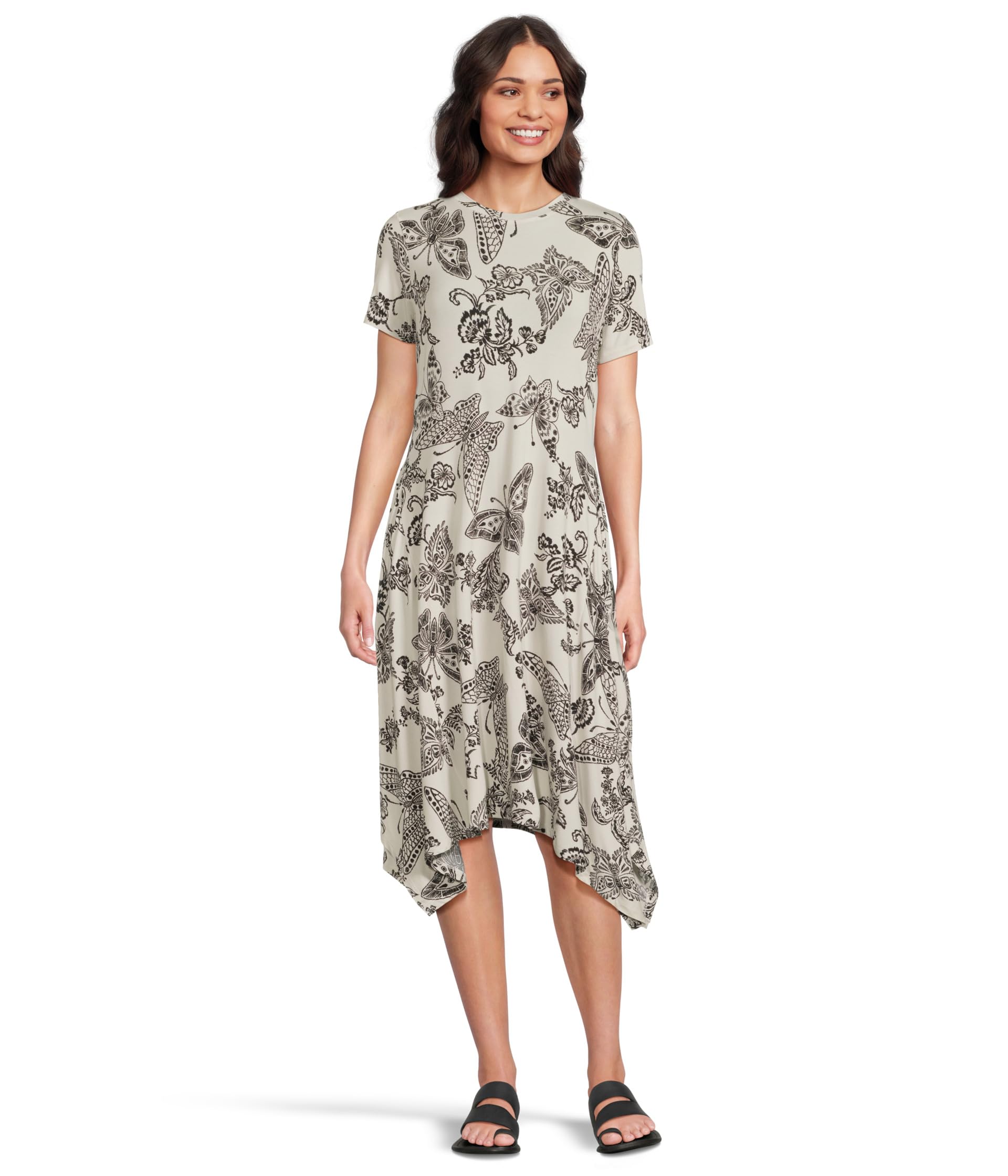 

Платье Johnny Was The Janie Favorite Short Hankerchief Hem Dress- Sy, Sydnee-bw