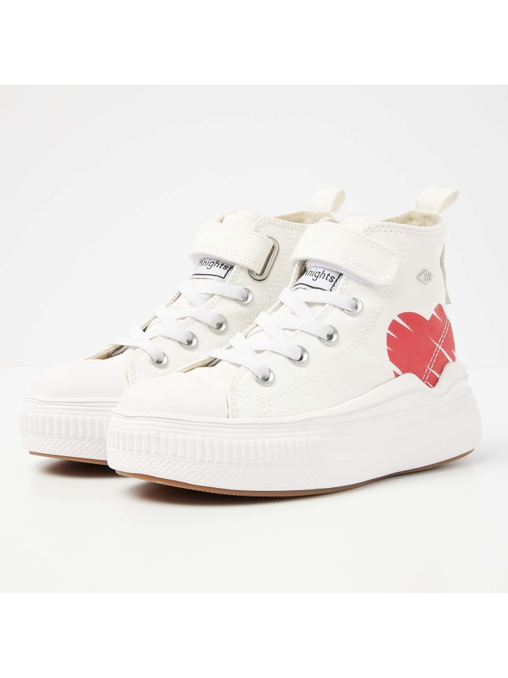 Кроссовки Kaya Flow Mid в цвете кремово-белый/красное сердце British Knights — фото 3