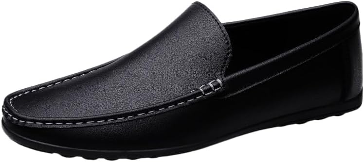 

Мужские лоферы Hhhchpm в деловом стиле с контрастными вставками, удобные и с нескользящей резиновой подошвой, повседневные и прочные обувь для ходьбы, подходит для занятий на свежем воздухе, черный