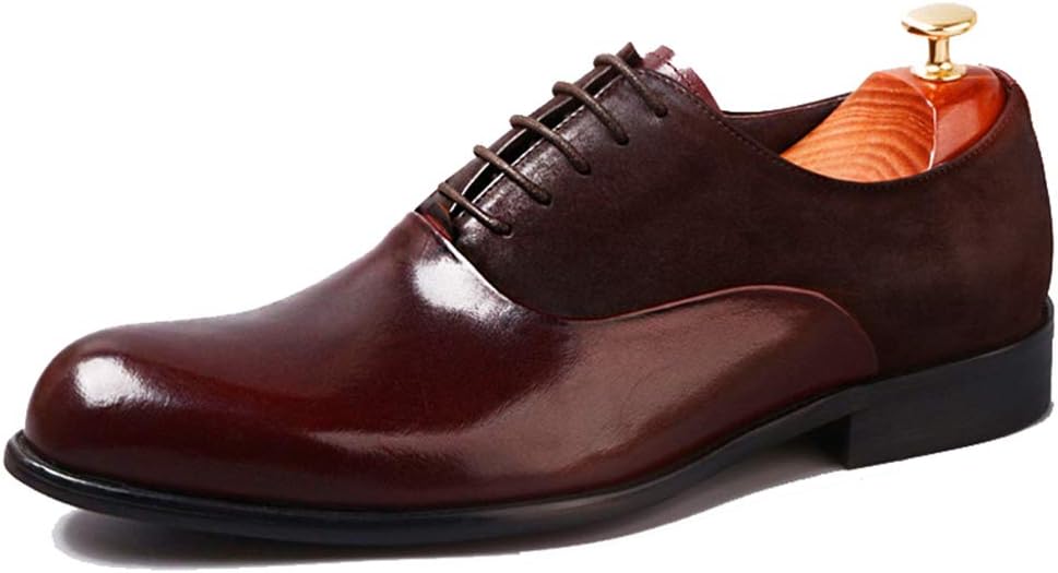 

Классические туфли на шнуровке, мужские деловые кожаные туфли ручной работы из коровьей кожи Jlfzc, красный