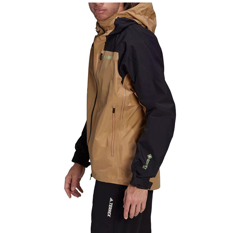 Куртка Terrex Outdoor для мужчин коричнево-желто-черная Adidas, черный — фото 4
