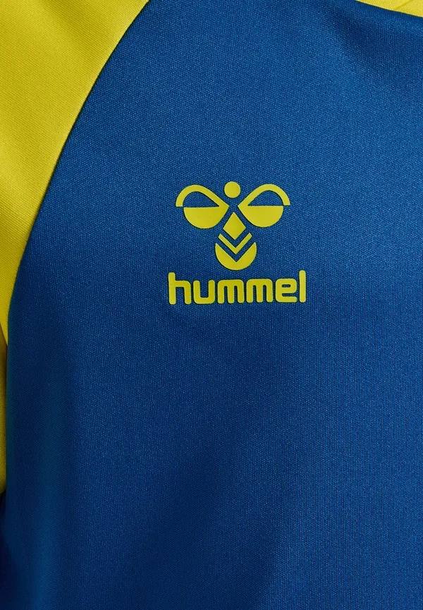 Футболка спортивная Hummel League SS, цвет настоящий синий с ярко-желтым — фото 3