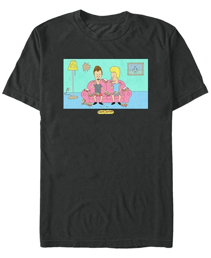 

Мужская футболка с коротким рукавом Beavis and Butthead Couch Duo Fifth Sun, черный
