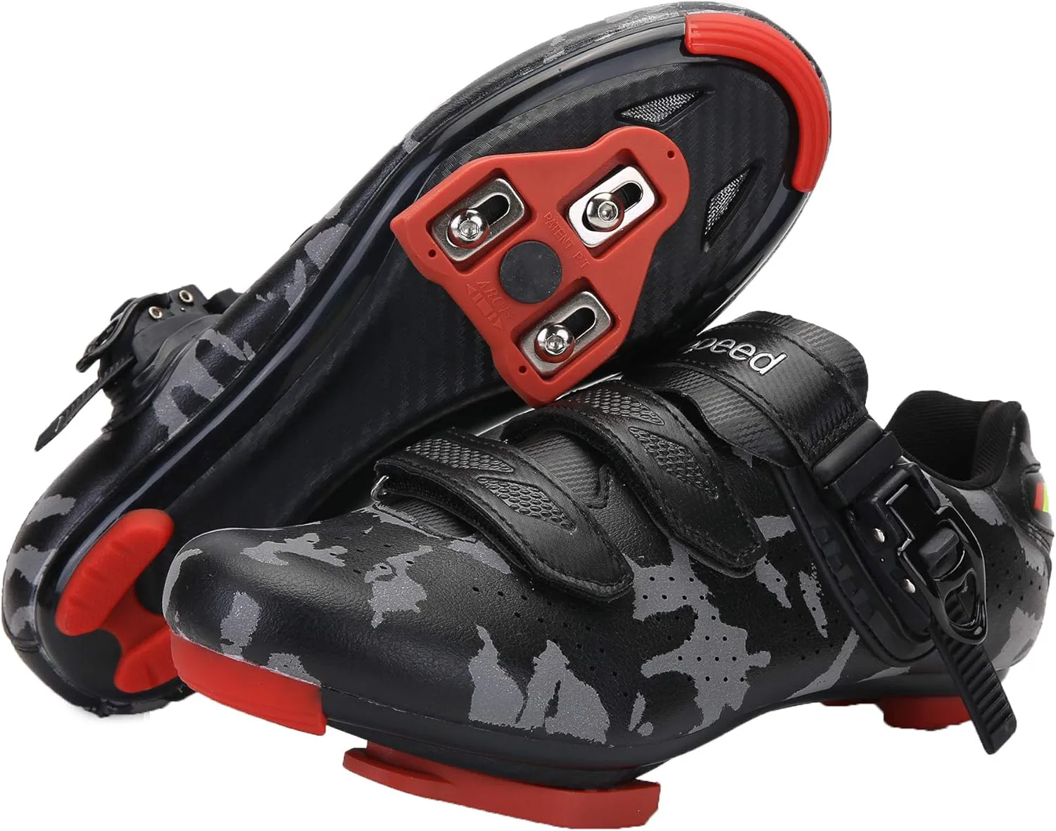 

Велотуфли унисекс, совместимые с велотуфлями Pelaton для езды на шоссейных велосипедах в помещении, подходят для мужчин и женщин. Крепления Delta Cleats Clip для педалей для езды на открытом воздухе KESCOO, черный