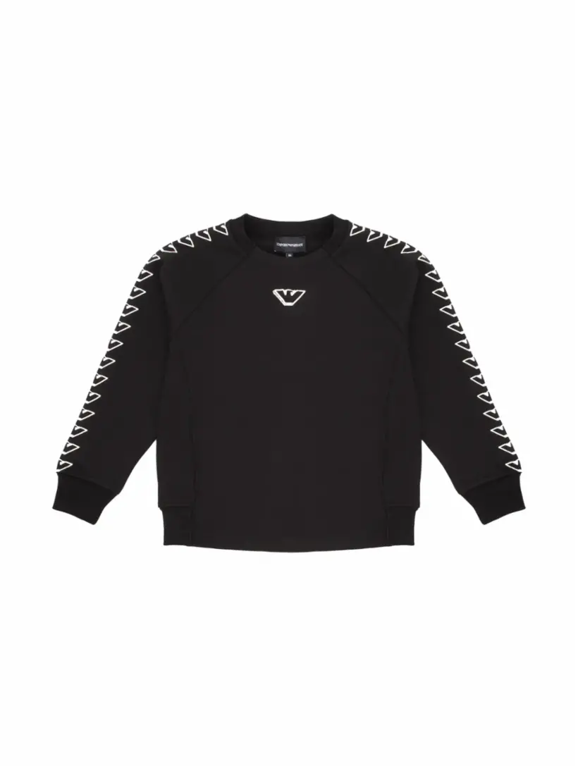 

Хлопковый свитшот с логотипом EMPORIO ARMANI, черный
