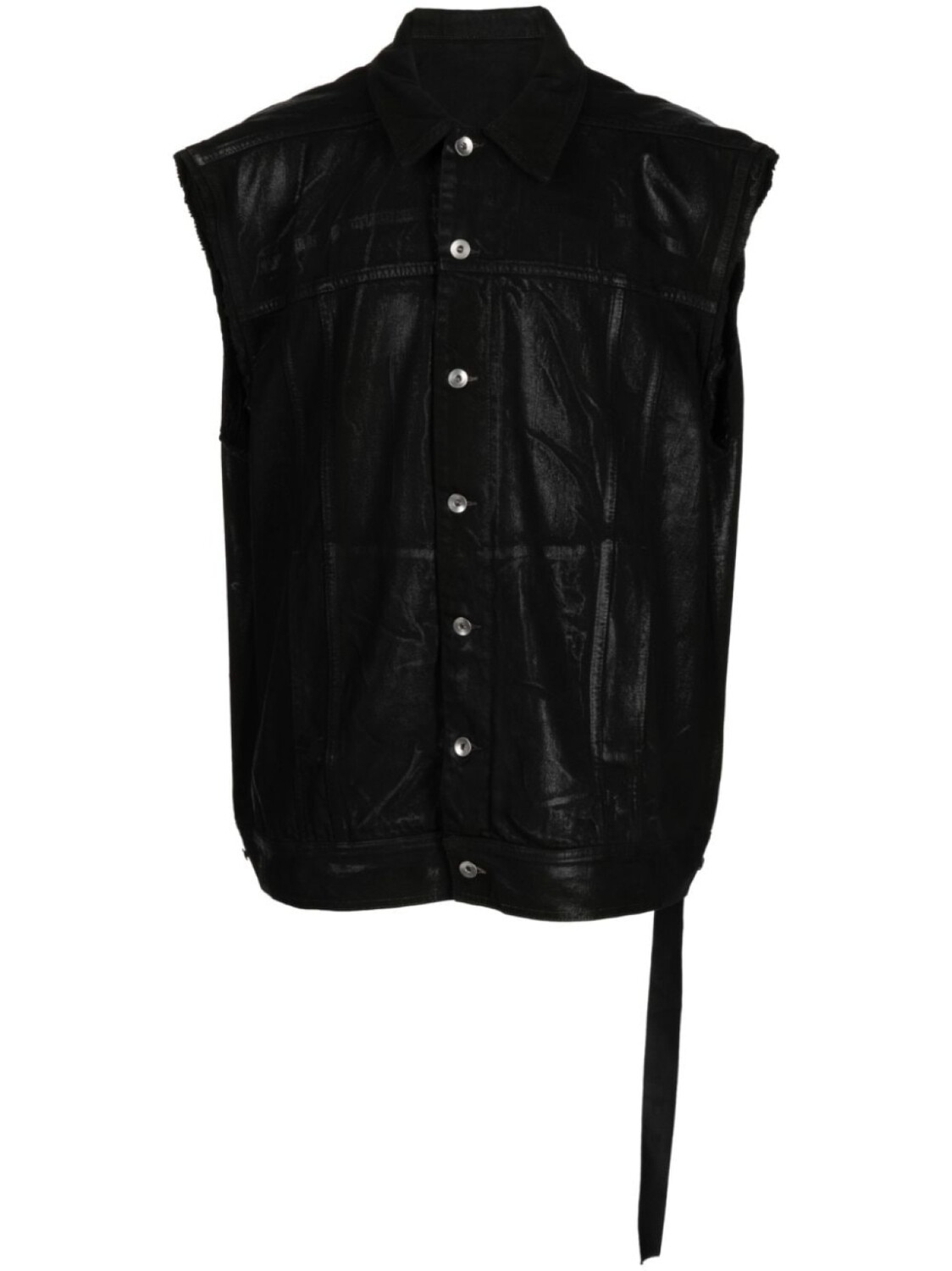 

Вощеный жилет Rick Owens DRKSHDW, черный